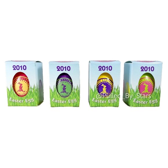 2010 Commemorative White House Easter Eggs - Set of 4 - New in Box - Picture 1 of 10